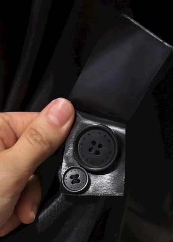 Siyah Süet Düğmeli Midi Erkek Kaban - Görsel 10