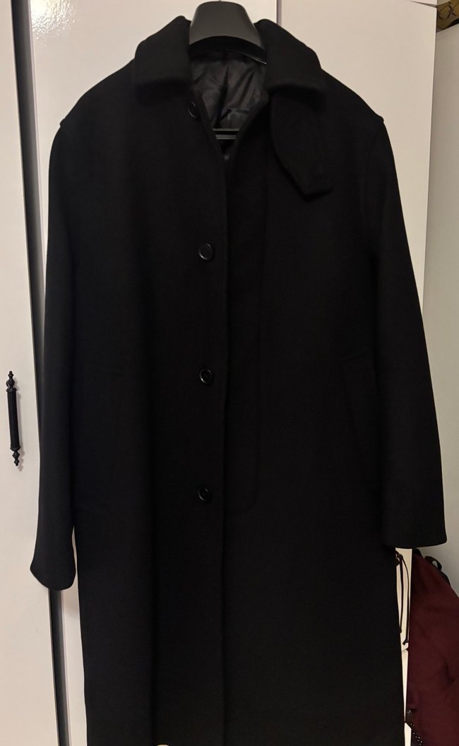 Siyah Süet Düğmeli Midi Erkek Kaban - Görsel 5