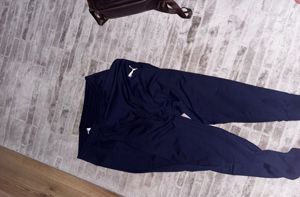 Erkek Lacivert Saten Görünümlü Eşofman Altı Puma 3 
XL - Görsel 3