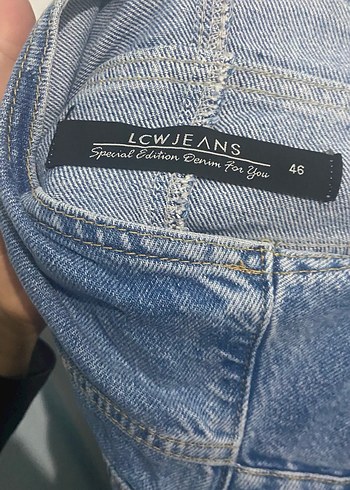 Mavi Kadın Kot Tulum Düğmeli - Görsel 4