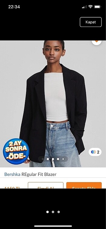 Bershka SİYAH BLAZER