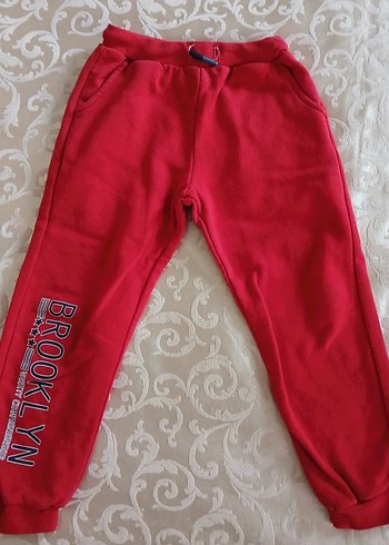 Koyu Kırmızı ve Antrasit Erkek Çocuk Eşofman Altı - Görsel 2