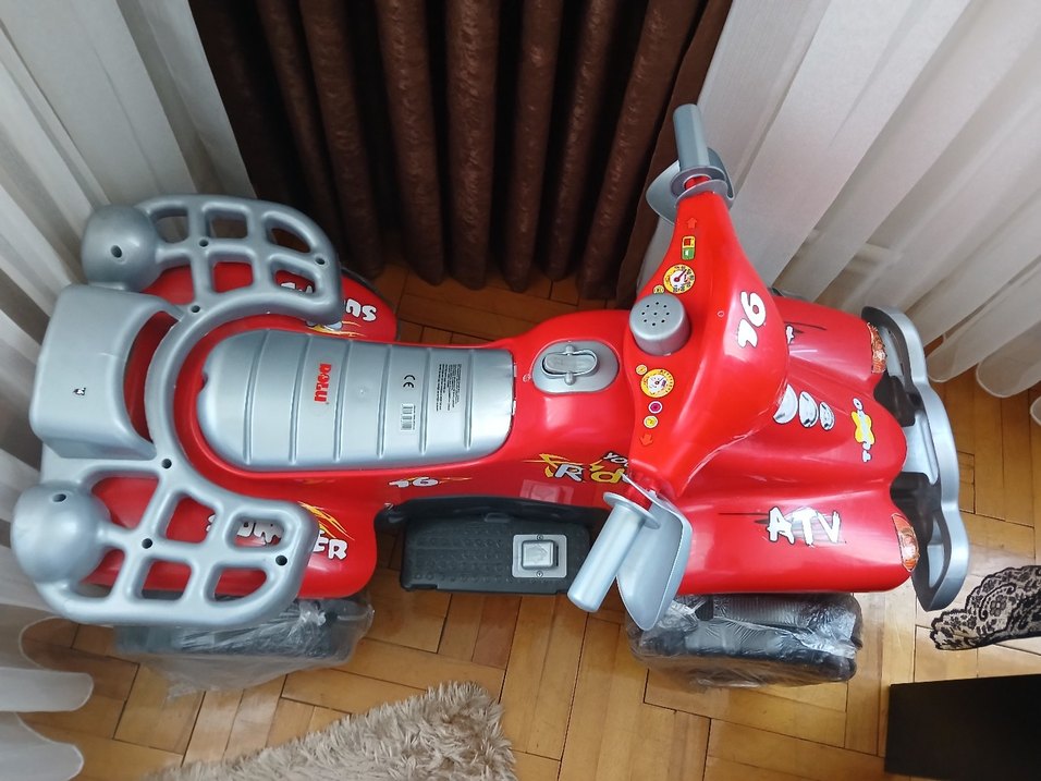 Kırmızı Elektrikli ATV Çocuk Araba - Görsel 2