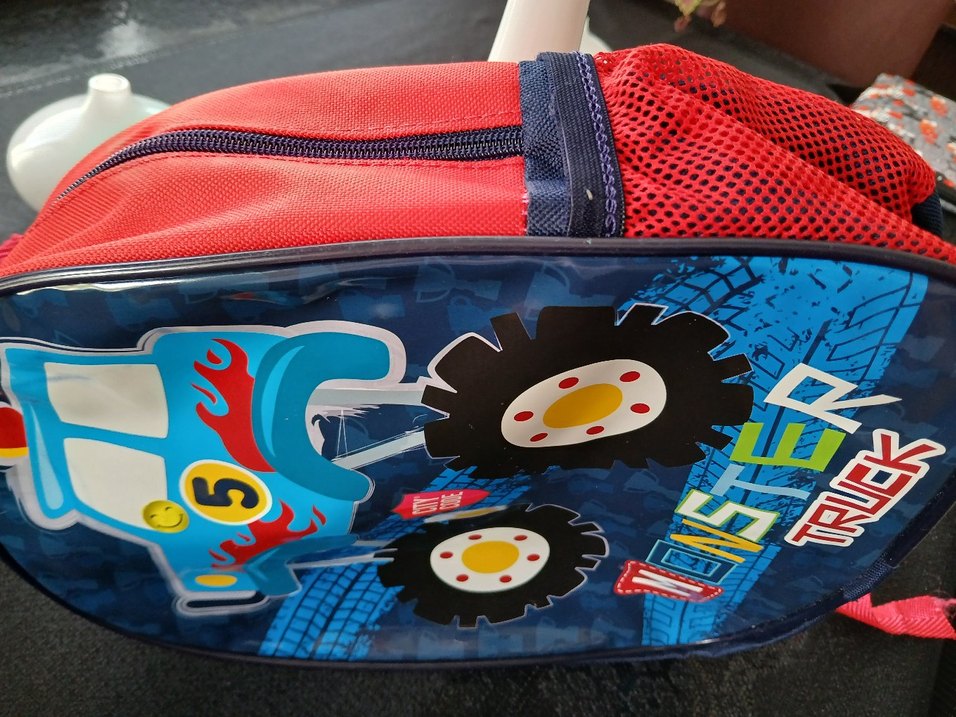 Renkli Canavar Kamyon Çocuk Okul Çantası - Görsel 4