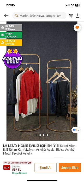 Metal askılık