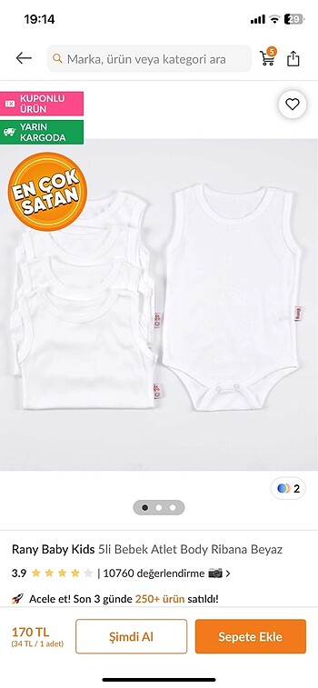 Bebek beyaz badi atlet