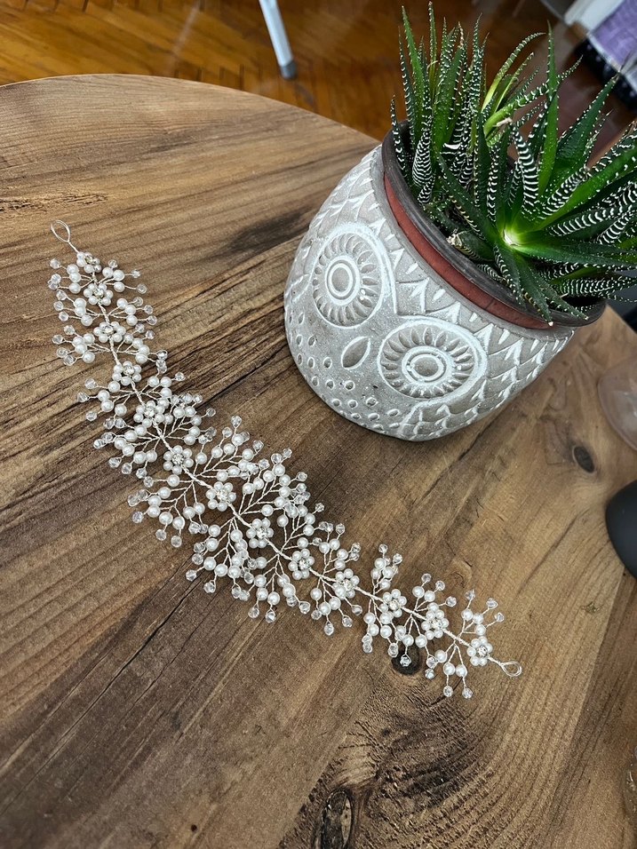 Boncuklu Bohem Kadın Saç Aksesuarı - Görsel 3