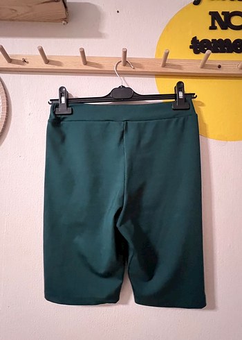 Kadın Kemerli Koyu Mavi Bermuda Şort - Görsel 4