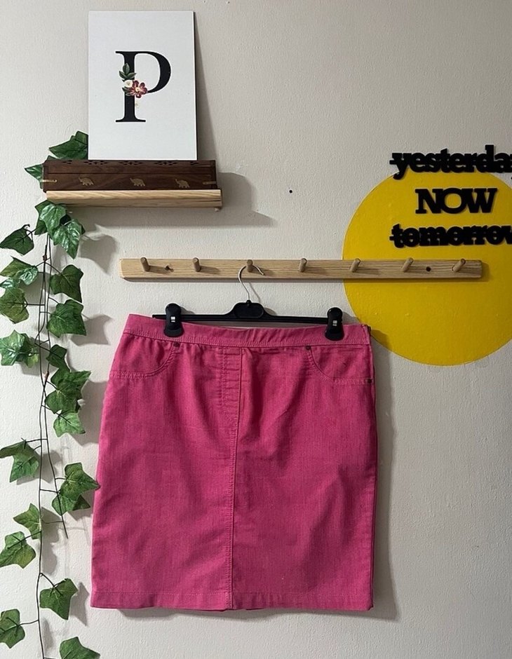 XL | Pembe Kot Etek - Görsel 3