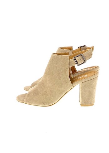 39Z| Süet Tokalı Kadın Topuklu Sandalet - Görsel 2