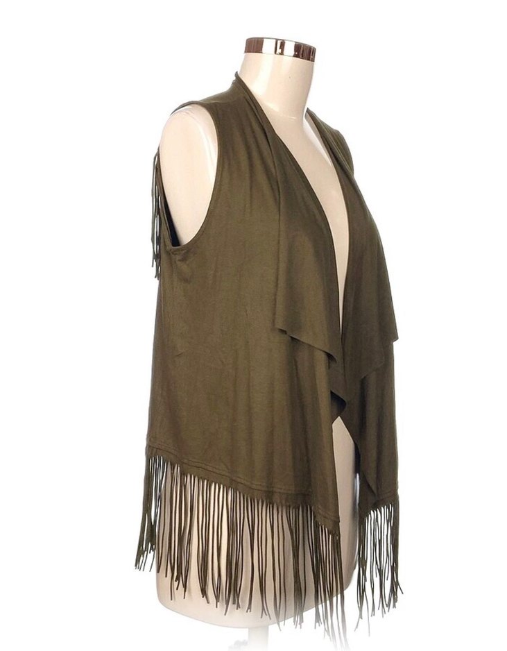 L | LCW | Süet Püsküllü Yelek - Görsel 3