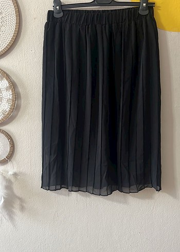 42 | Trendyol | Siyah Pileli Şifon Etek - Görsel 3