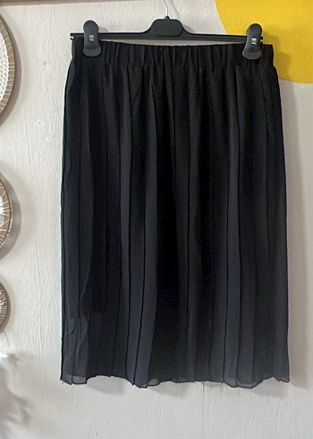 42 | Trendyol | Siyah Pileli Şifon Etek - Görsel 5