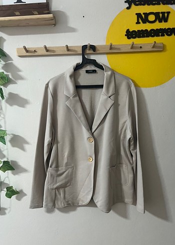 XL | Bej Spor Blazer - Görsel 3