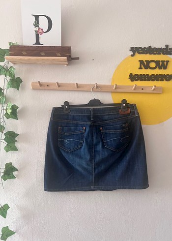 xl Beden mavi Renk Lacivert Denim Mini Etek