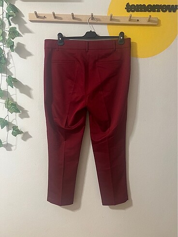 46 Beden bordo Renk Leviva Kumaş Pantolon