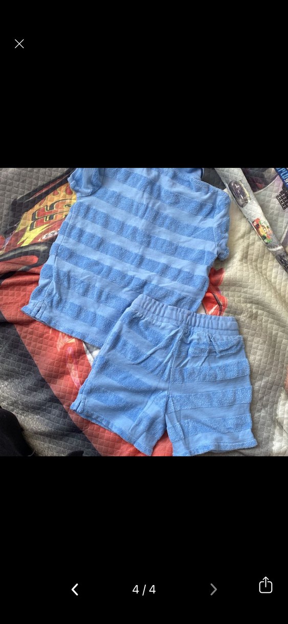 Mavi Kısa Kollu Erkek çocuk yazlık Takımı - Görsel 4