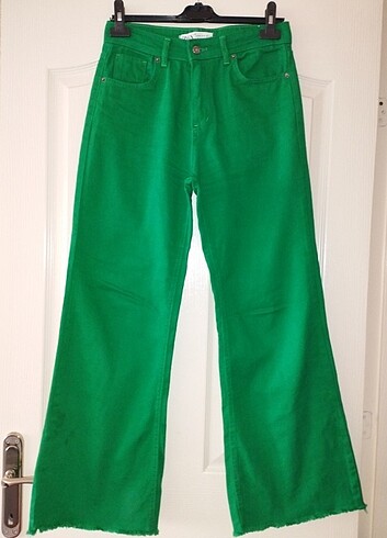 38 Beden yeşil Renk Pantolon#zara#38