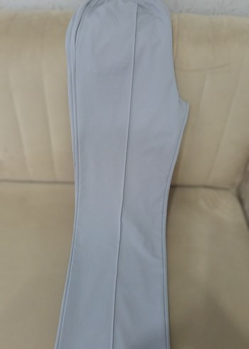 Bej Kadın Piliseli Kumaş Pantolon
