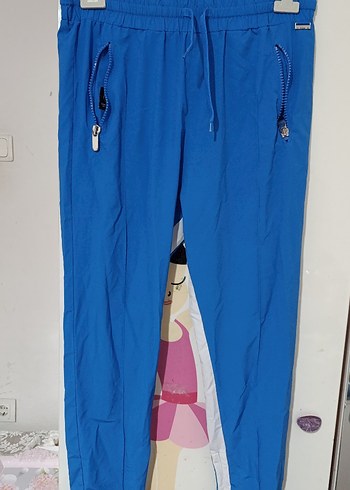 Erkek Mavi Fermuarlı Rahat Eşofman - Görsel 8