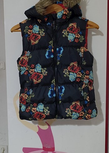 Çiçek Desenli Kız Çocuk Şişme Yelek - Görsel 5