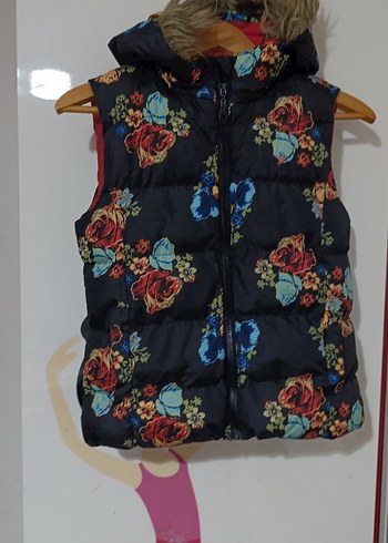 Çiçek Desenli Kız Çocuk Şişme Yelek - Görsel 7