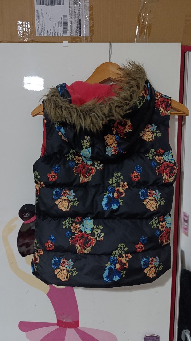 Çiçek Desenli Kız Çocuk Şişme Yelek - Görsel 3