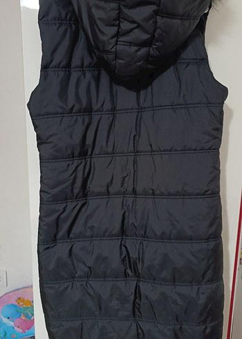 40 Beden siyah Renk Siyah Uzun Fermuarlı Kadın Yelek