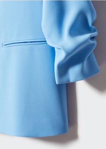 Büzgülü Kollu Blazer Ceket - Görsel 5