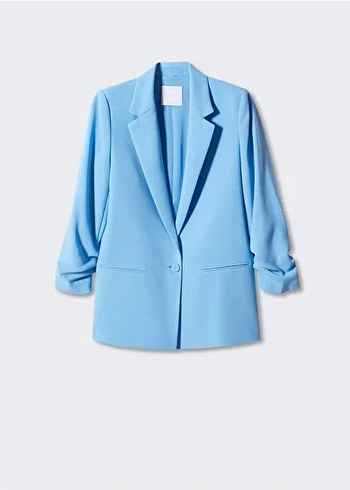 Büzgülü Kollu Blazer Ceket - Görsel 2