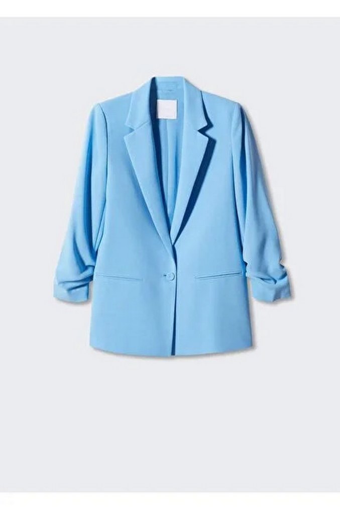 Büzgülü Kollu Blazer Ceket - Görsel 2