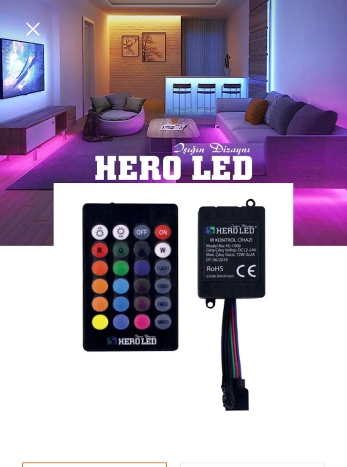 Şerit led kumanda kontrol cihazı - Görsel 2