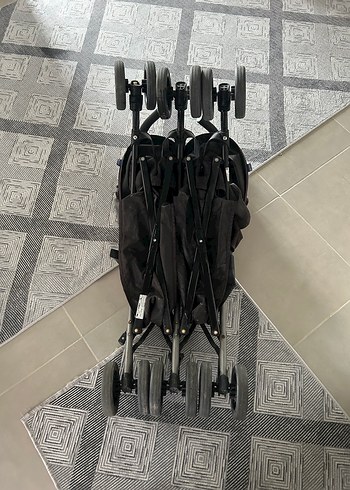 Çiftli Bebek Arabası - Kahverengi Gri - Görsel 2