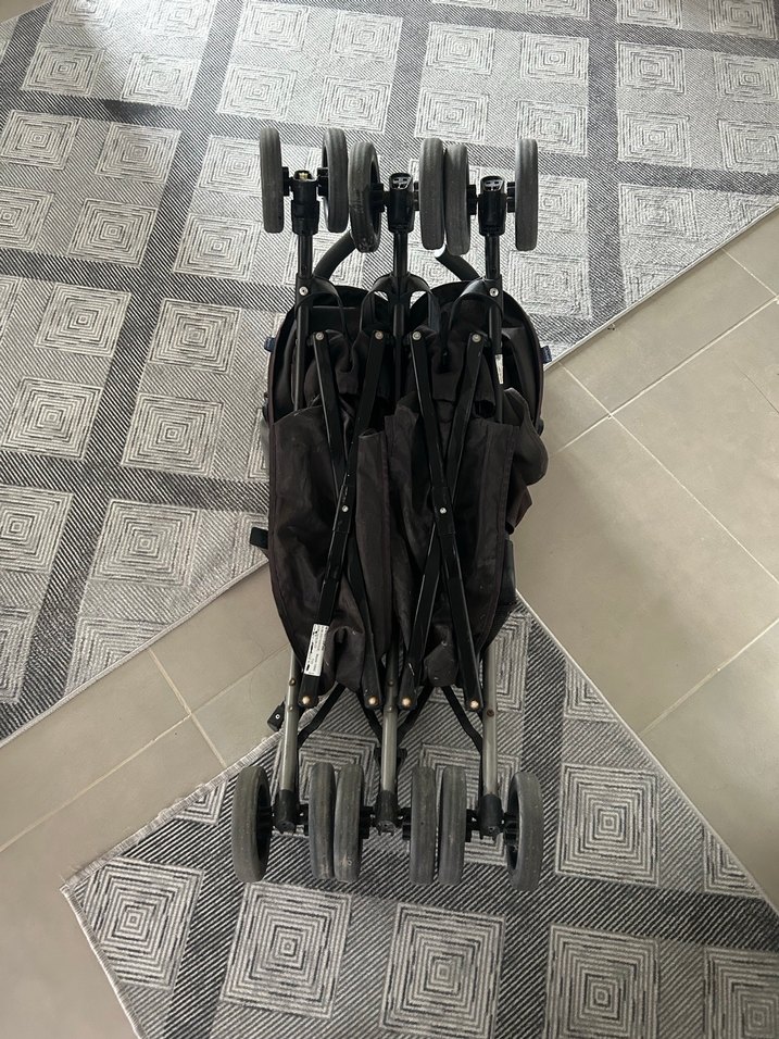 Çiftli Bebek Arabası - Kahverengi Gri - Görsel 2