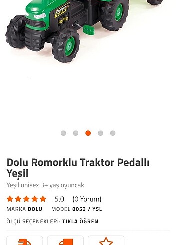 Römorklu Pedallı Traktör DOLU marka