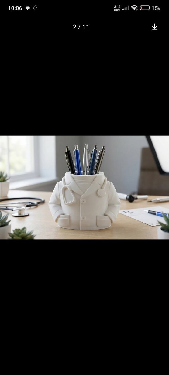 Beyaz Kravatlı Kalemlik farkı renkler mevcut - Görsel 2