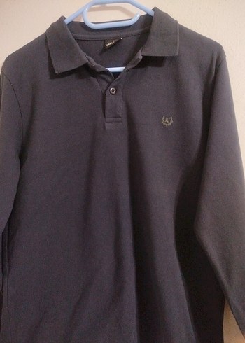 Erkek Siyah Uzun Kollu Polo Tişört - Görsel 2