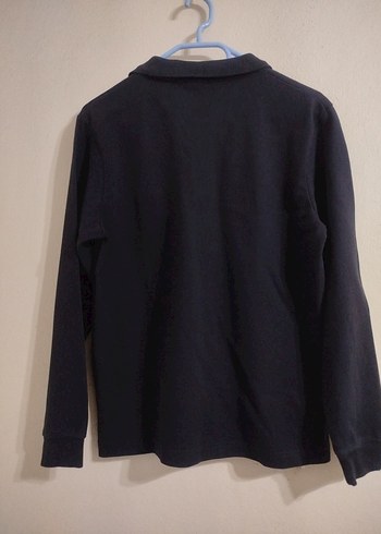 Erkek Siyah Uzun Kollu Polo Tişört - Görsel 3