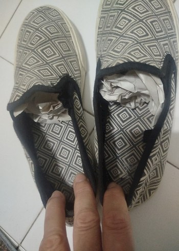 Keten Kumaş Babet Tarzı Ayakkabı.. - Görsel 2