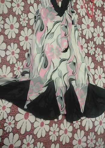 Vintage Şifon Elbise - Görsel 11