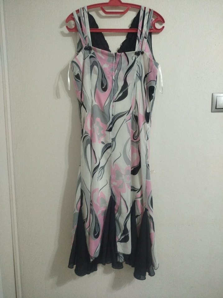 Vintage Şifon Elbise - Görsel 4