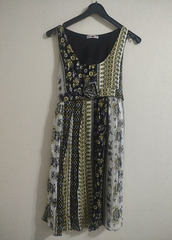 Vintage Şifon Çok Şık Elbise - Görsel 2