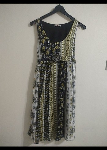 Vintage Şifon Çok Şık Elbise - Görsel 11