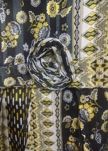 Vintage Şifon Çok Şık Elbise - Görsel 6