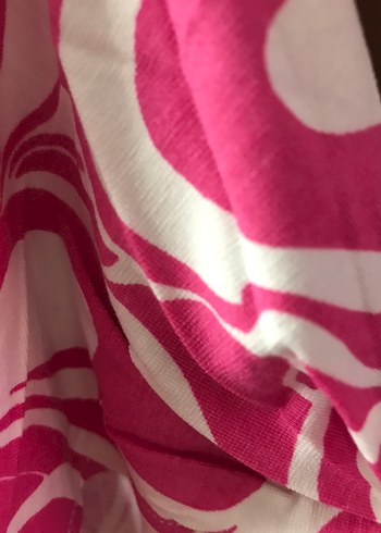 Pembe Desenli Midi Hamile Tunik - Görsel 5