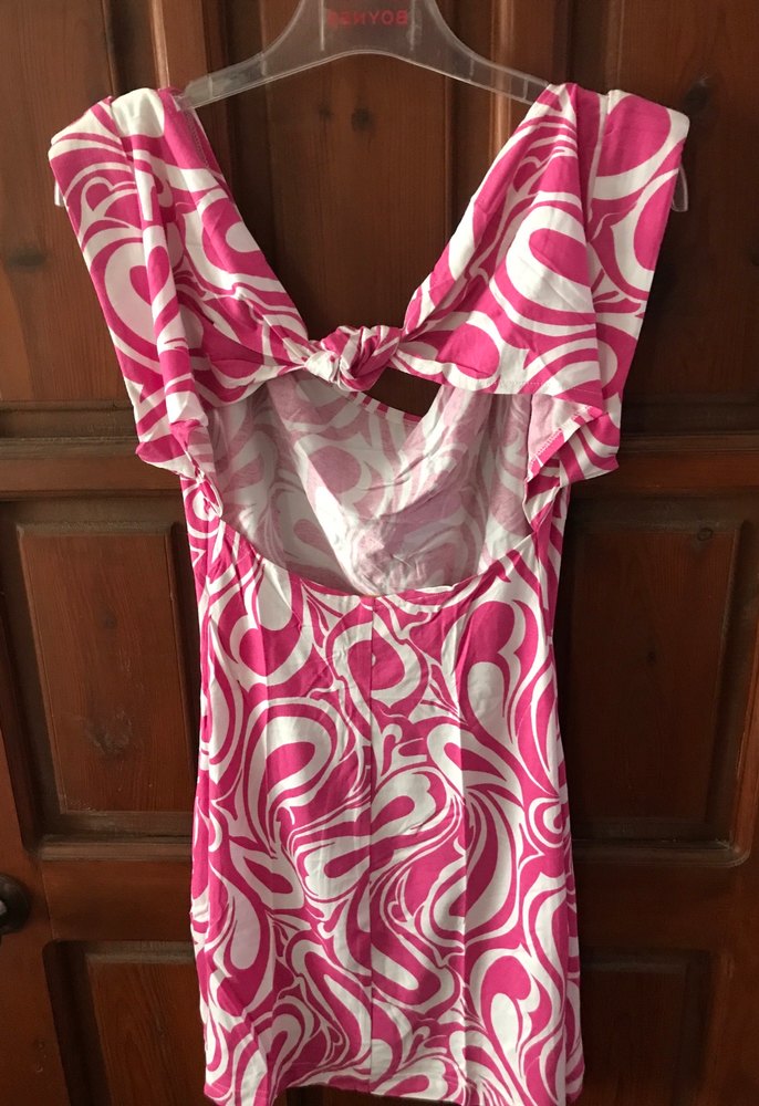 Pembe Desenli Midi Hamile Tunik - Görsel 3