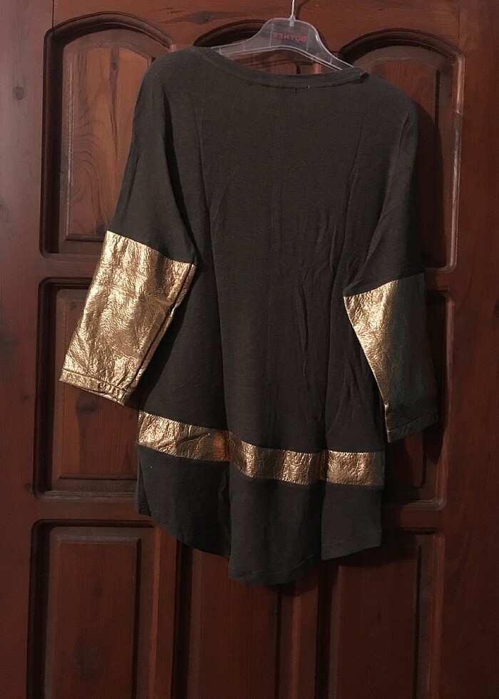 S-M uygun suni deri kollu tunik - Görsel 4