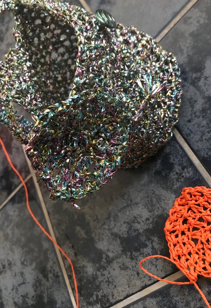 Çanta tığ işi simli - Görsel 5