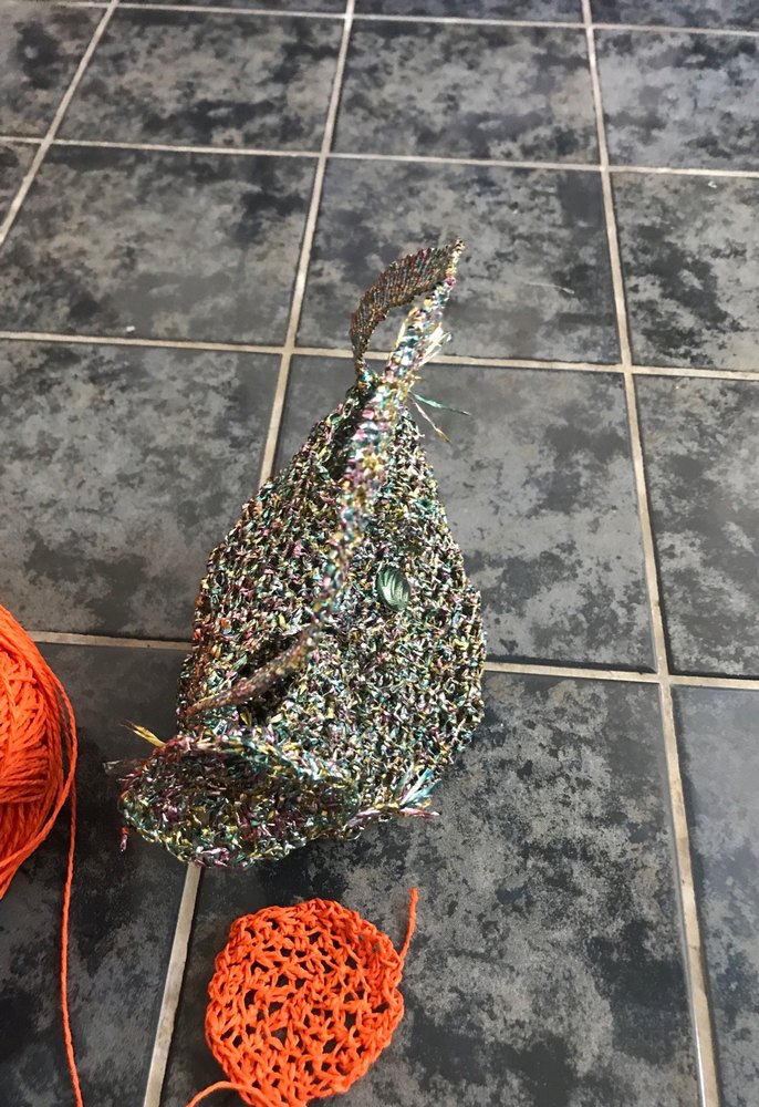 Çanta tığ işi simli - Görsel 2