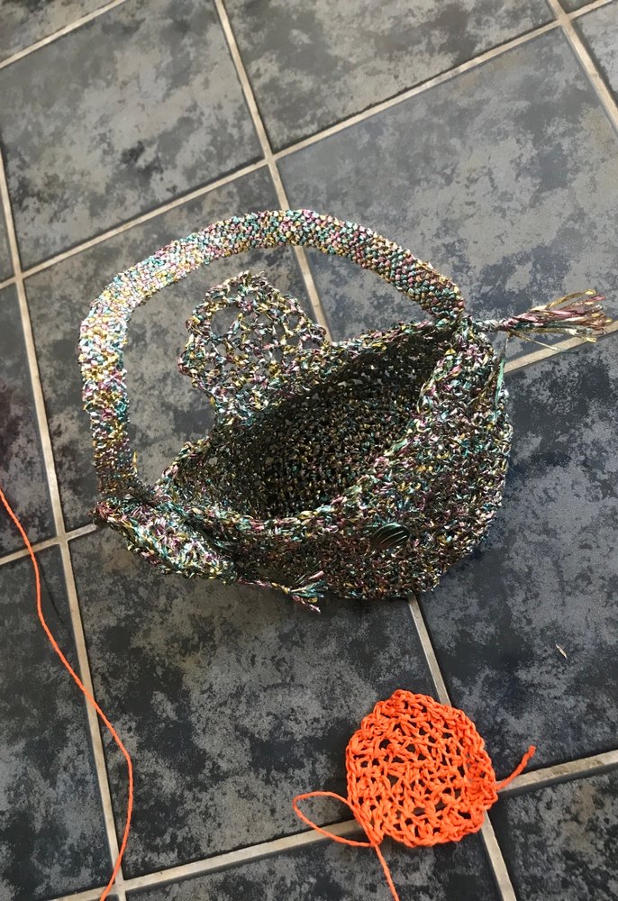 Çanta tığ işi simli - Görsel 4